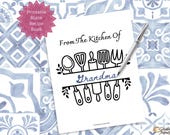Blank Recipe Book Printable | Create Your Own Recipe Book | Kitchen Memories Journal | Recipe Organizer | Record Favorite Recipes Notebook