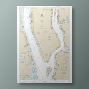 Hudson et East Rivers, New York - Carte marine