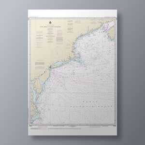 Ostküste der USA, nördlicher Teil - Seekarte - von Kanada bis North Carolina