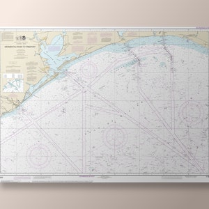 Texas City - Carte marine - Texas City de la rivière Mermentau à Freeport
