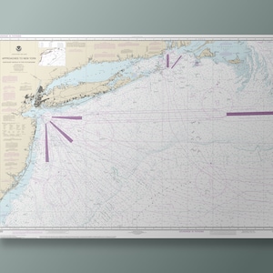 Approches de New York - Carte marine - Nantucket Shoals à Five Fathom Bank