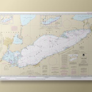 Lake Erie - Detroit, Cleveland, Buffalo - Seekarte