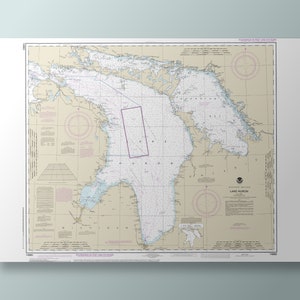 Lago Hurón - Carta Náutica -
