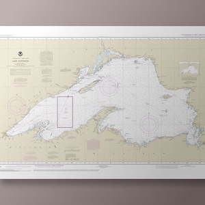 Lago Superior - Carta Náutica - El lago de agua dulce más grande del mundo