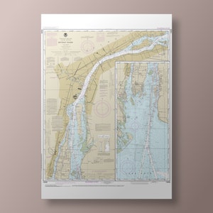 Detroit - Seekarte - Detroit River