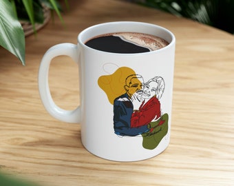 Beba su café con estilo con esta taza excepcional de Martin & Gina: imprescindible para todos los admiradores de las comedias de situación de los 90