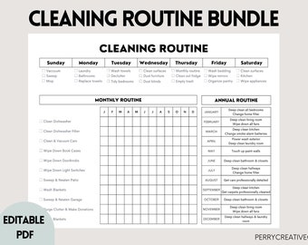 Cleaning Checklist | Cleaning Routine | Cleaning Planner | Cleaning Planner Template | Cleaning Schedule | Monthly Cleaning List