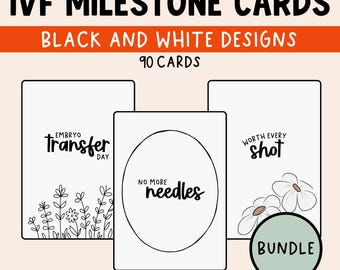 IVF Milestone Cards, IVF Milestone, IVF Journey, Milestone Cards, ivf Baby, Miracle Baby, Infertility, Infertility Journey, Digital Download