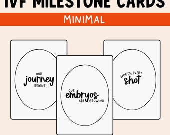 IVF Milestone Cards, IVF Milestone, IVF Journey, Milestone Cards, ivf Baby, Miracle Baby, Infertility, Infertility Journey, Digital Download