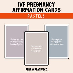 Cartes d'affirmation de FIV, cartes de FIV, parcours de FIV, cartes d'affirmation, bébé fiv, bébé miracle, stérilité, parcours de l'infertilité, téléchargement numérique