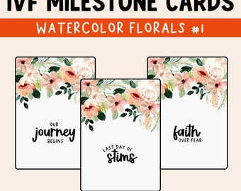IVF Milestone Cards, IVF Milestone, IVF Journey, Milestone Cards, ivf Baby, Miracle Baby, Infertility, Infertility Journey, Digital Download