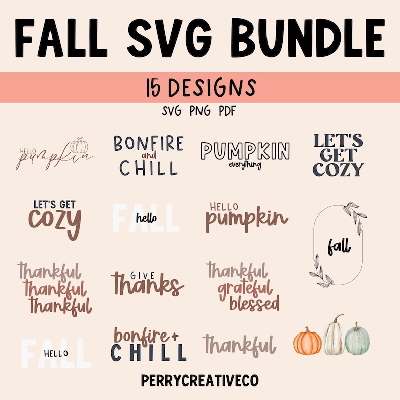Fall SVG Bundle | Fall Svg | Fall Svg Designs | Fall Shirts Svg | Fall Sign Svg Files | Fall SVG Files image 1
