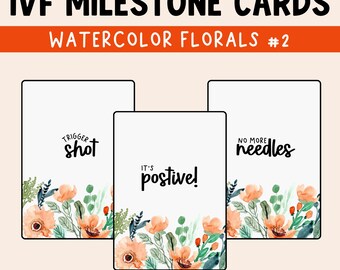 IVF Milestone Cards, IVF Milestone, IVF Journey, Milestone Cards, ivf Baby, Miracle Baby, Infertility, Infertility Journey, Digital Download