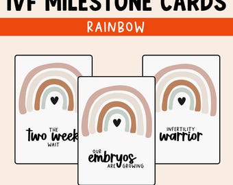 IVF Milestone Cards, IVF Milestone, IVF Journey, Milestone Cards, ivf Baby, Miracle Baby, Infertility, Infertility Journey, Digital Download