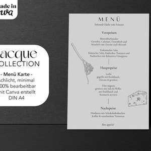 Jacque Collection - Menu Templates, Canva Editable Menu, Printable Restaurant Menu - Menu Template