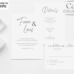 20 Black & White Wedding Templates - Carla Collection - | to download and edit in Canva | by a graphic designer