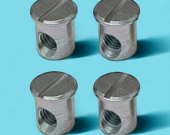 108903 x4 - Replacement for IKEA Flange Head Barrel Nuts - Slotted Head - M6