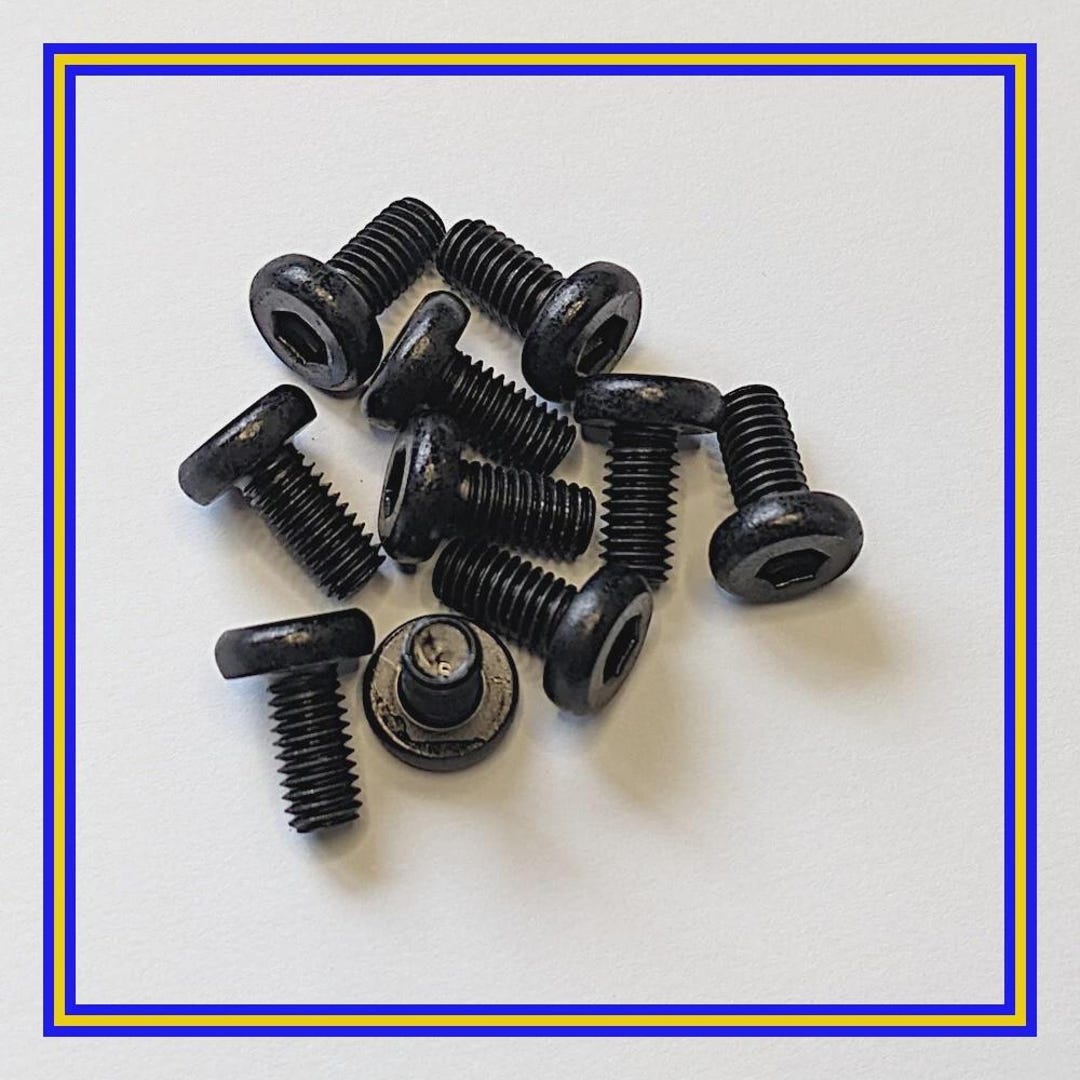 Threaded Bolt Short 10036309 X 10 IKEA Black Hex Head Bolts, Short (15.5mm) by 6mm Thread ...