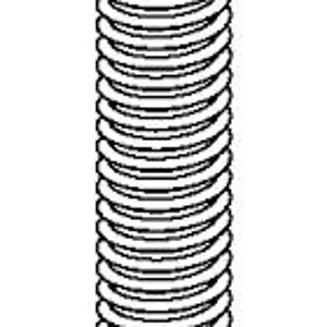 Peut inclure: Un dessin au trait noir et blanc représentant un boulon en métal doté d'une tête circulaire large et plate avec une empreinte hexagonale au centre. La tige cylindrique est entièrement filetée de la base de la tête jusqu'à l'extrémité.