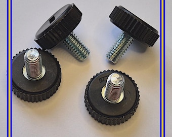 122158 x4 IKEA Screw Adjusters in Black