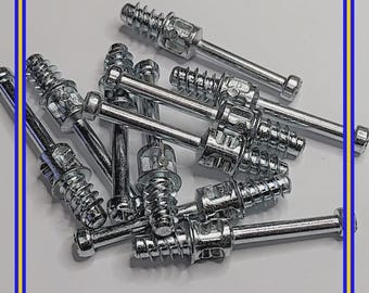 130449 X 10 IKEA Cross Head Cam Nut Screws/ Bolts 118331.