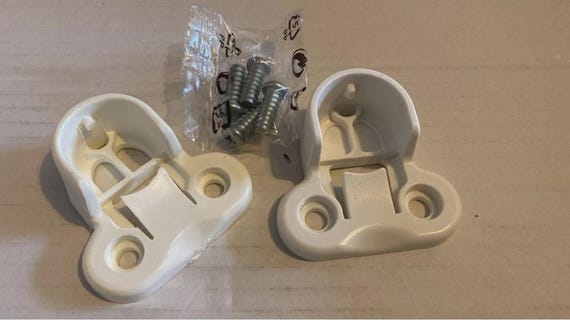 X 130527 IKEA PAX White Wardrobe Rail Brackets and Screws (4 X