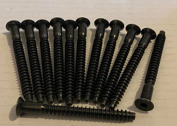 104322 x12 Replacement for IKEA Metal Wood Screw Countersunk Hex Head KALLAX Black