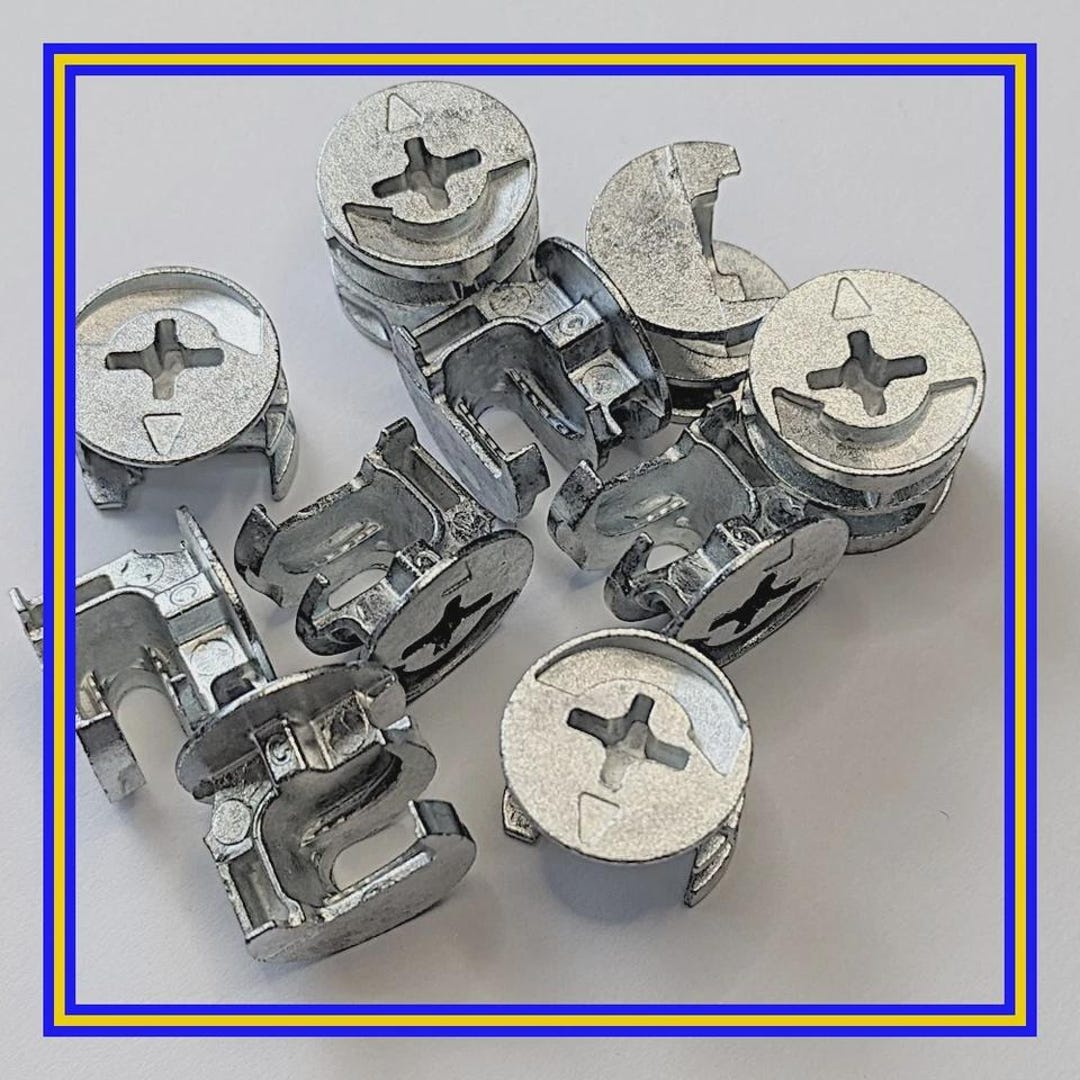 102509 X 10 IKEA Metal Cam Nuts - Etsy
