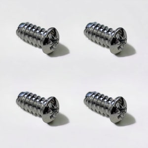 May include: Four silver screws with a Phillips head.