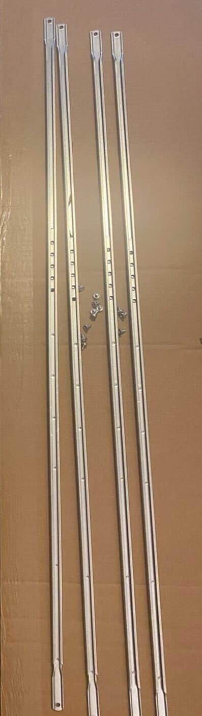 HJÄLPA adjustable clothes rail, white, 235/8-393/8