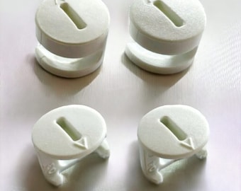 White Plastic Cam Lock Nuts for IKEA 119030 – 15mm Diameter