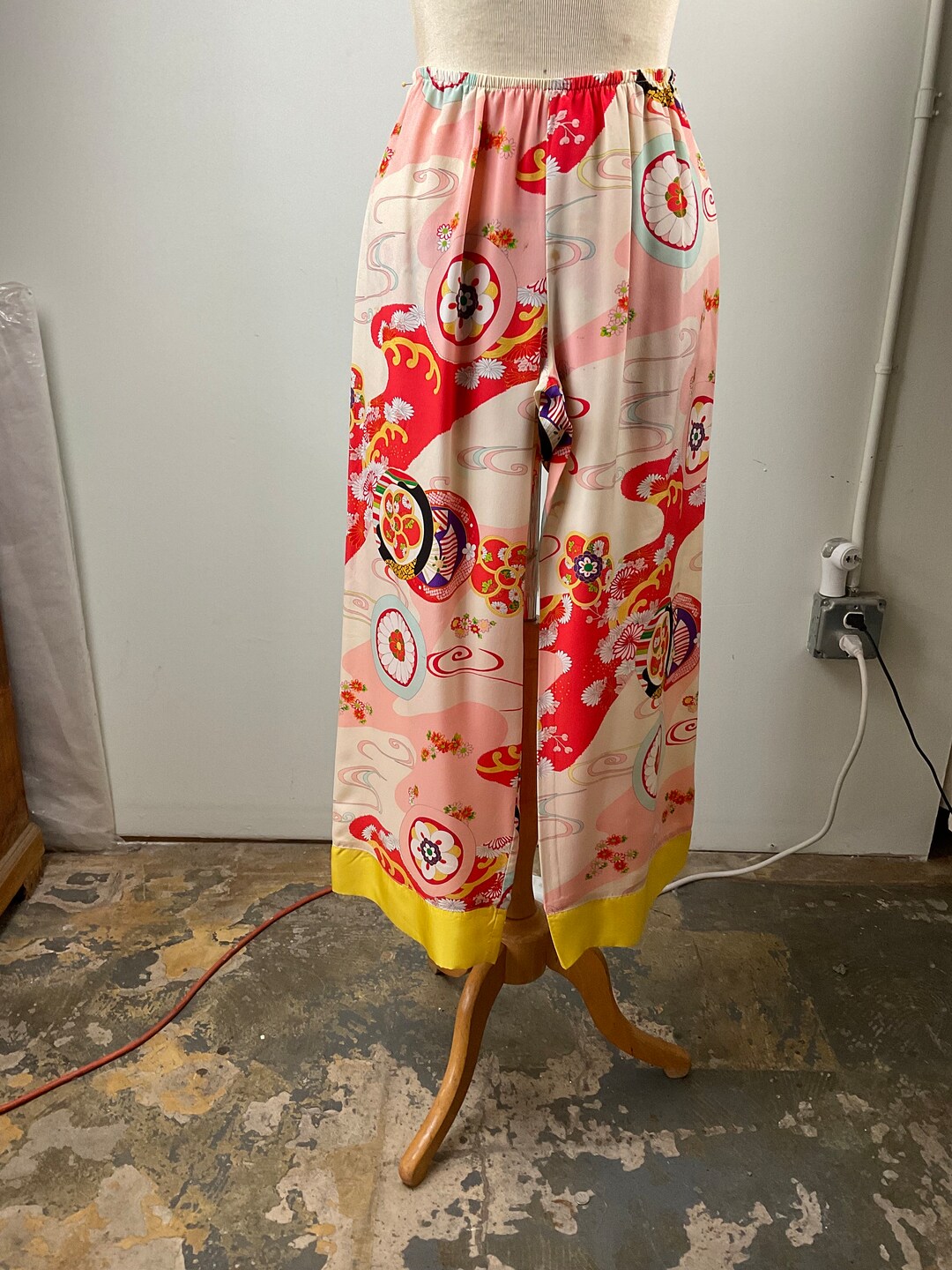 Chinese Pants in Picasso Multicolor Printed Silk main image 1