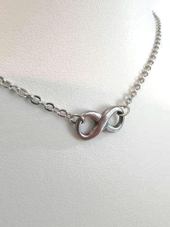 Stainless steel infinity necklace discount