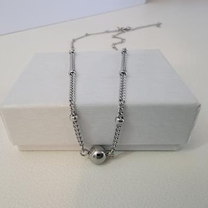 Stainless Steel Necklace | Stainless Steel Bead | Bead Chain Necklace | Layered | Dainty | Simple | Waterproof | Non Tarnish | Trendy | Fun