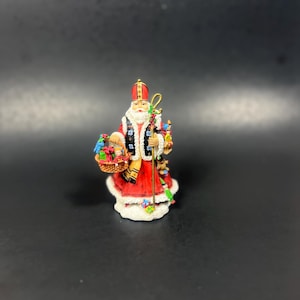 Santa Figurine, Vintage, The International Santa Collectibles, St. Nicolas Figurine, Christmas Figurine, Holiday Decor, Gift Idea