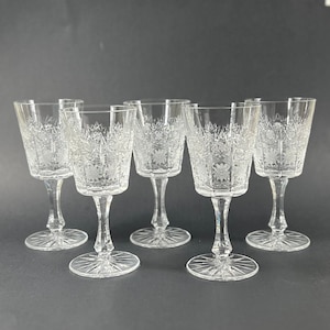 Wine Glasses, Stemware, Vintage, Elegant Crystal, Bohemian Crystal Pinwheel Wine Glasses, Blown Glass, Crystal Wine Glasses, Gift