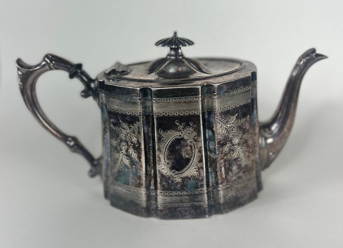 Victorian James Dixon and Sons EPBM Silverplated Teapot Etsy