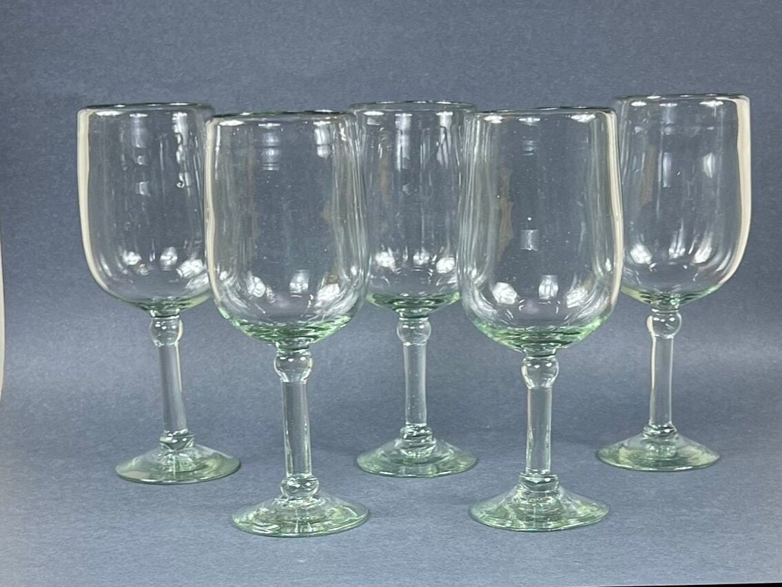 Vintage Wine Glasses Set of 6, 10 Ounce Colored Glass Water Goblets, Unique  Embossed Pattern High Cl…See more Vintage Wine Glasses Set of 6, 10 Ounce