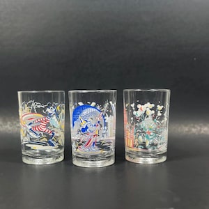 Disney, Vintage, Walt Disney 25th Anniversary McDonalds Tumblers, Stemware, Remember the Magic, Cocktail Glasses, Disney Collectible, Gift
