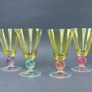 Iced Tea Glasses, Stemware, Southern Living Ice Tea Glasses, Water Goblets, Cocktail Glasses, Colored Stemware, Set of Glasses, Gift Idea