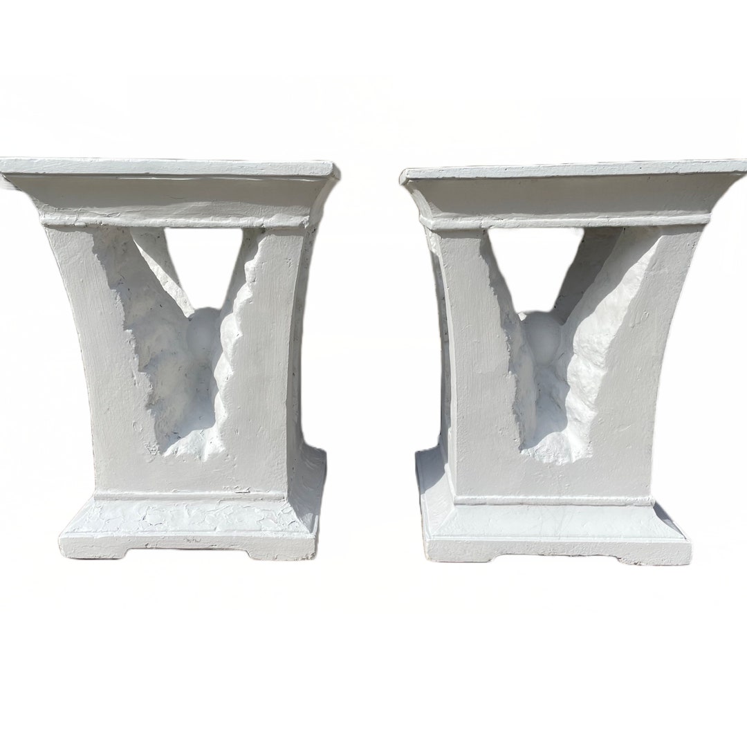 Postmodern Concrete Table Bases Etsy