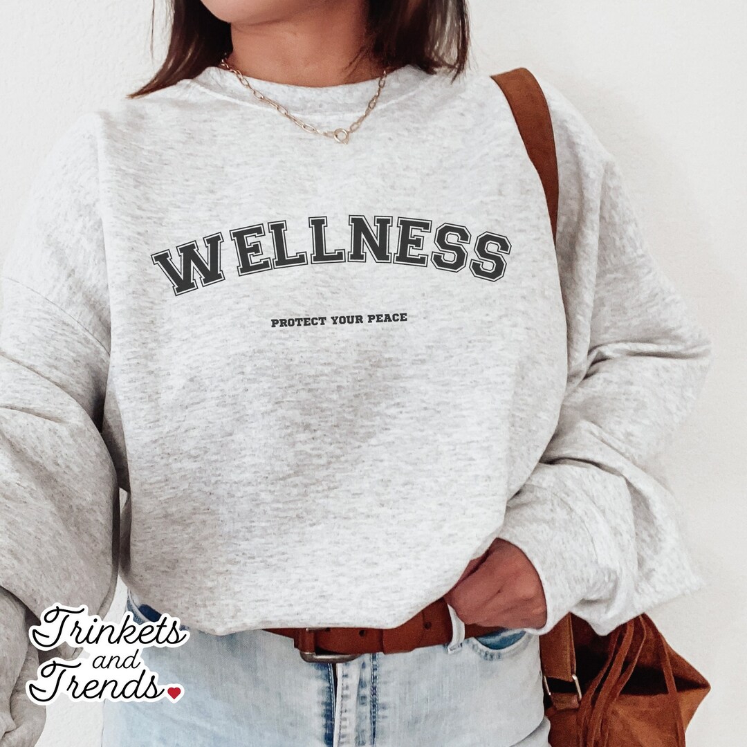 Wellness Crewneck Sweatshirt College Style Sweatshirt Mental - Etsy