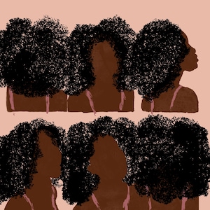 Simple Wall Art | Black Girl Digital Download, Afrocentric Printable Art