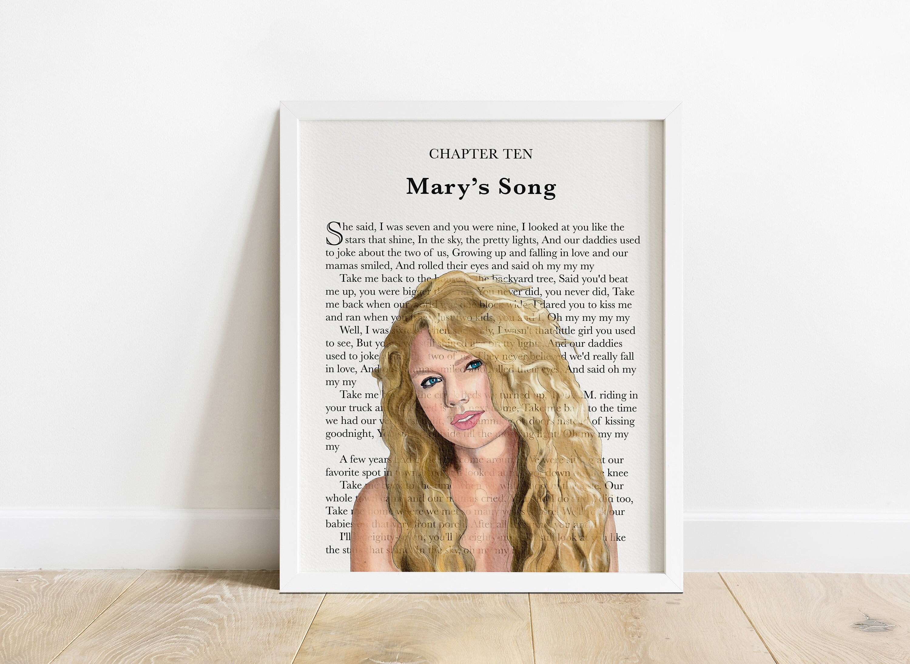 Discover Watercolor Lyric Art Poster - Multiple Songs - Premium Matte Vertical Print