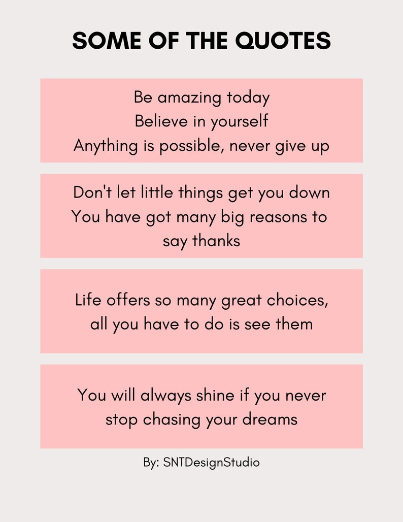 The Day Ahead Daily Planner Printable PDF, 20 Quotes, Day at a Glance ...