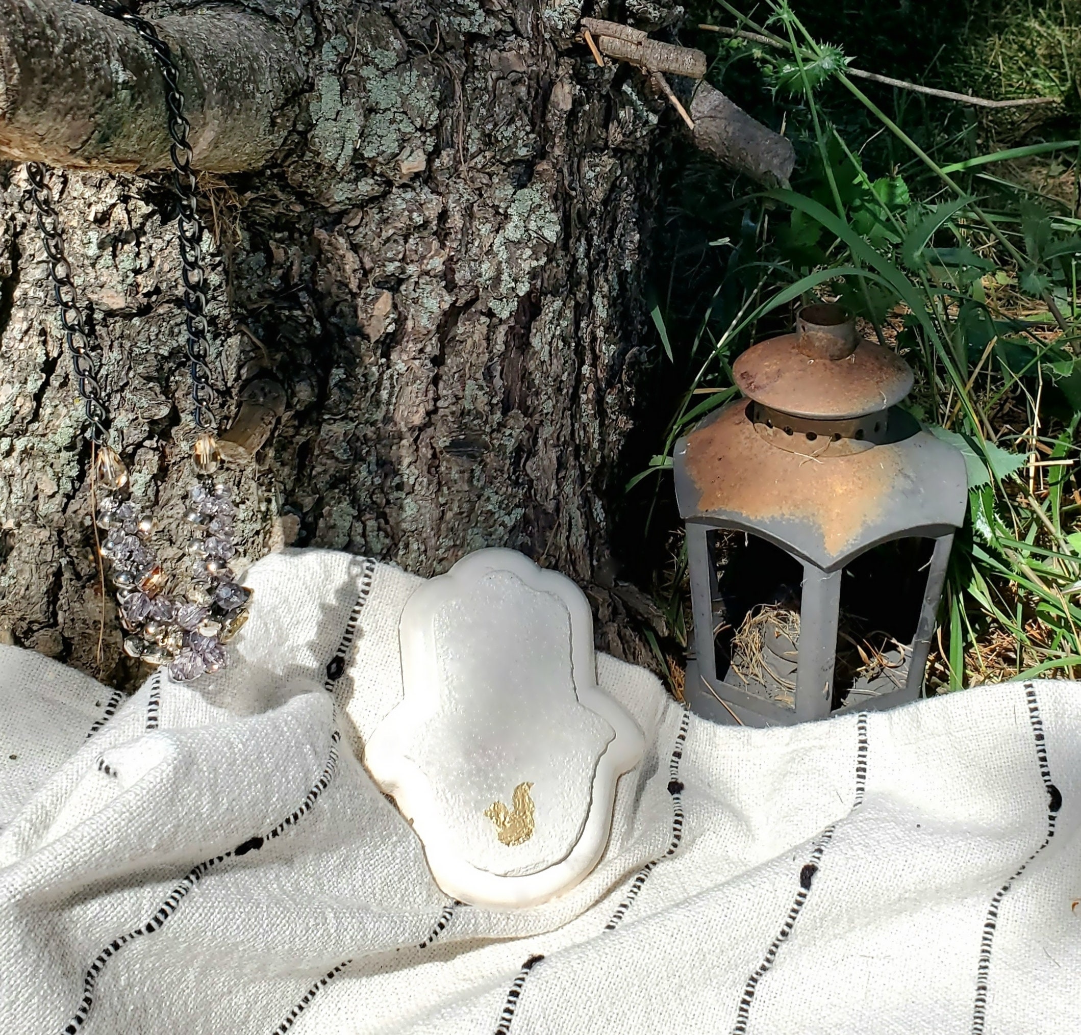 Hamsa Hand Jewelry Dish Hamsa Hand Trinket Dish Concrete Dish Etsy