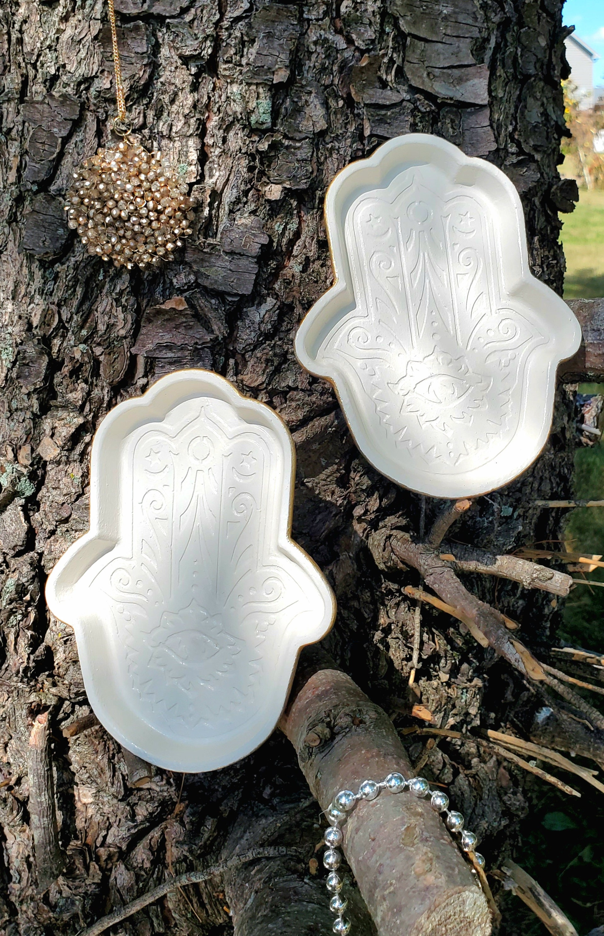 Hamsa Hand Jewelry Dish Hamsa Hand Trinket Dish Concrete Dish Etsy