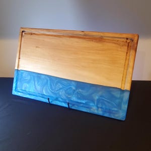 Custom Made Charcuterie Board, Epoxy and Hard Maple Serving Board, Rectangle Resin Serving Plate, Handmade Serving Tray, Unique
