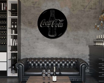 Retro coke wall sign, cut ready file DXF, svg, png