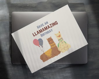 Birthday Card llama Alpaca Amazing Birthday Card Cute Adorable | Printable Pdf